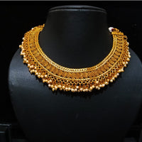 Elegant Necklace with Matte gold polish & classy Pearls