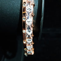 Gorgeous Copper Rose gold colored Bracelet with Jarkan Stones Studded .