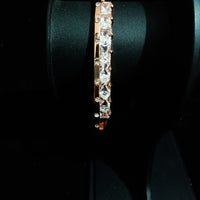 Gorgeous Copper Rose gold colored Bracelet with Jarkan Stones Studded .