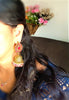 E0110_Gorgeous Meenakari jumka studded with semi precious red stones and small beads.