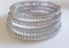 B048_ Classy Silver plated bangles studded with  American Diamond stones.