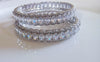 B052_ Classy Silver plated bangles studded with  American Diamond stones.
