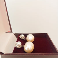 E0209_Elegant pearl drop earring.