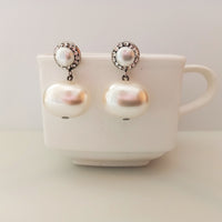 E0209_Elegant pearl drop earring.