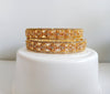 B065_Gorgeous Gold plated bangles  studded with  American Diamond  stones.