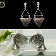 E0323_ Combo German silver Oxidized earrings.