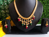 N0114_ Gorgeous necklace set with a touch of stones and pearls.