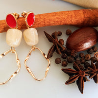 E0351_Classy pebble earrings (medium size hangings).