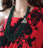N085_Classy Crystal necklace set studded with stones.