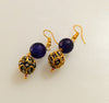 N0131_Gorgeous  blue color Crystal necklace set studded with stones with a touch of pearls & beads.