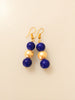 N0135_Gorgeous blue color Crystal necklace set with a touch of beads & pearls.