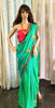 S05_Designer Silk Sarees Dual tone color with attached blouse piece & borders along with tassel .