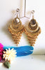E0424_ Smashing German Silver oxidized crafted  danglers with a touch of bead drops & mirror(long hangings).