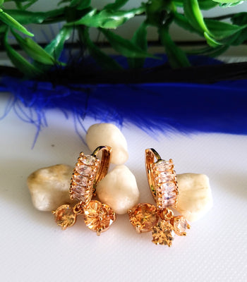 E0433_Premium American Diamond ear drop earring.