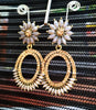 E0394_Gorgeous danglers with a touch of grey & golden stones (medium size).