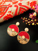 E0504_ Classy disc shaped earrings with beautiful patterns(medium size)