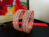 B018_Classy Style Rose Gold American Diamond studded Bangles set of 2