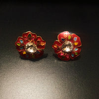 E0514_ Combo vibrant earrings with a touch of dazzling stones and beads.