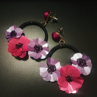 E0514_ Combo vibrant earrings with a touch of dazzling stones and beads.