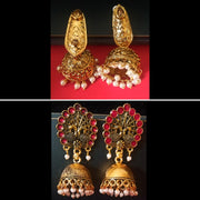 E0516_ Combo vibrant jumkas with a touch of dazzling stones and beads.