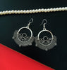 E0531_Classy combo German silver oxidized earrings.