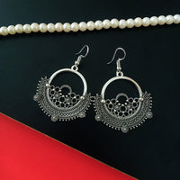 E0531_Classy combo German silver oxidized earrings.