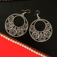 E0534_Classy combo German silver oxidized earrings.
