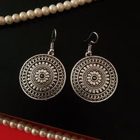 E0532_Classy combo German silver oxidized earrings.