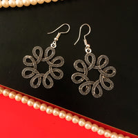 E0534_Classy combo German silver oxidized earrings.