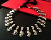 N0212_Exquisite German Silver Oxidized thread necklace with delicate work.