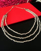 N0208_Gorgeous German Silver Oxidized layered bead necklace with small side pendant beads with floral design.