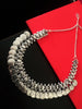 N0214_Classic German Silver Oxidized Coin necklace with shiny coins and delicate art work.