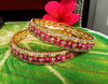 B039_Gorgeous American Diamond studded bangles.