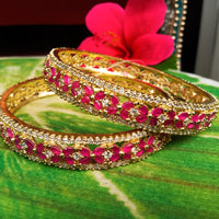 B039_Gorgeous American Diamond studded bangles.