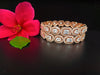 B032_S_Classy Style Rose Gold bangle studded with American Diamond stones.