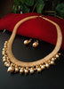 N0112_ Gorgeous necklace set with a touch of stones and pearls.