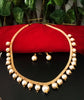 N0111_ Gorgeous necklace set with a touch of stones and pearls.