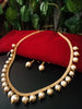 N0111_ Gorgeous necklace set with a touch of stones and pearls.