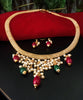 N0114_ Gorgeous necklace set with a touch of stones and pearls.