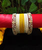B0140_Gorgeous bangles set with Colorful metal bangles along with American Diamond studded bangles with delicate work.
