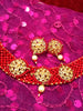 N070_Gorgeous Crystal Choker Necklace with delicate Kundan work embellished with pearls.