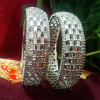 B0160_Gorgeous crafted bangles studded with American Diamond stones.