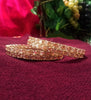 B0162_Gorgeous Golden crafted bangles with a touch of  American Diamond stones.
