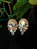 E0539_Classy over sized Multi color dazzling stone studded earring (Big stud)