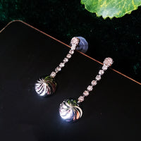E0558_ Lovely stone studded chain drop hangings (medium size hanging)