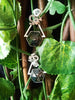 E0555_ Dazzling stone studded earring with geometric shape (medium size)
