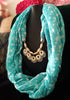 P01_Beautiful Soft Sky Colored with White Pendant Scarf
