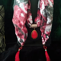 P08_Beautiful Soft Multicolored Pendant Scarf