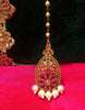 M05_Gorgeous American diamond studded Gold base color Maang Tika.
