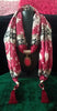 P036_Beautiful Soft maroon color pendant scarf with beautiful patterns with a touch of tassels.